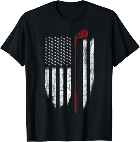 Patriotic American Flag Golf Shirt for 4th Of July Clothing